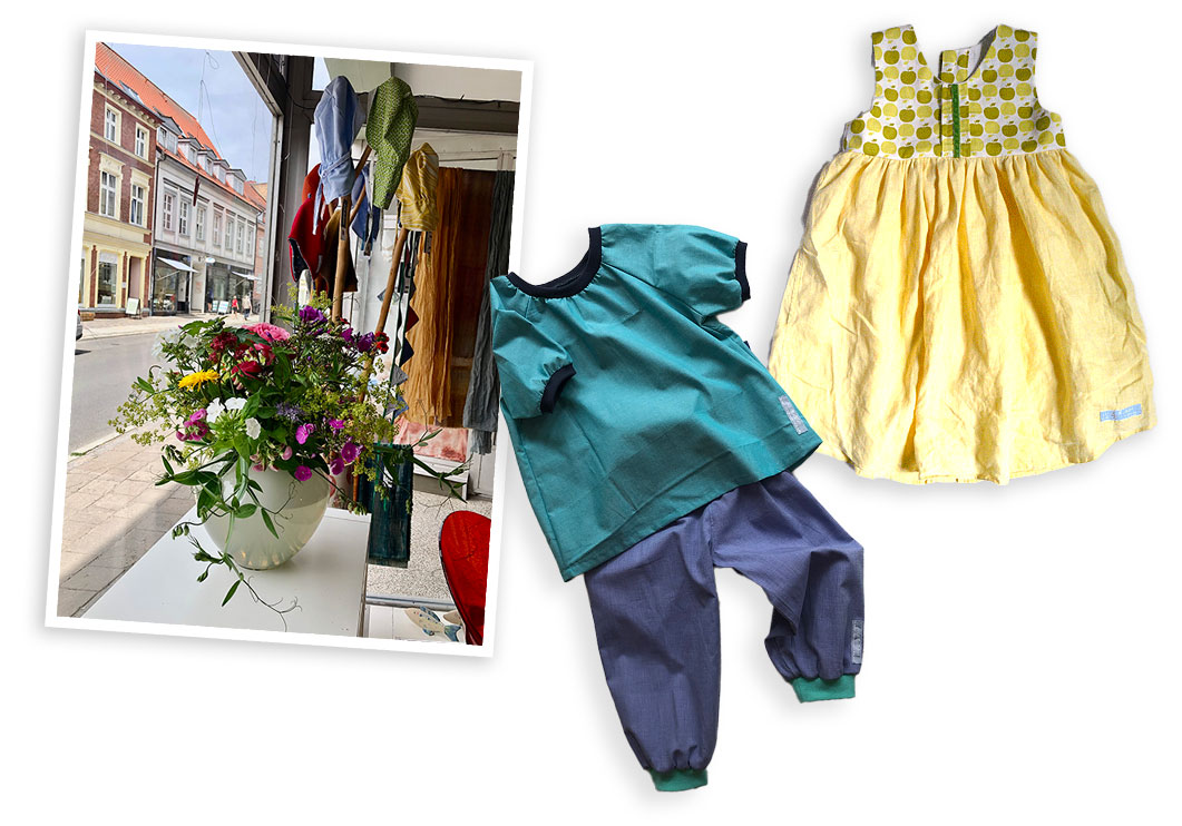 Blumen im Atelier, ein gelbes Kleid, ein bequemer Sommer-Anzug